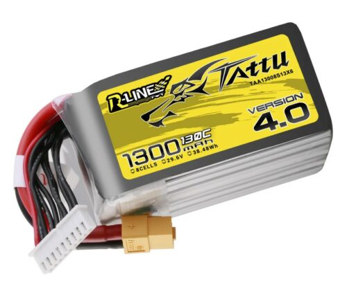 Tattu R-Line Version 4.0 1300mAh 8S 29.6V 130C Lipo Battery Pack with XT60